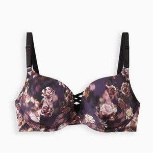 Torrid Floral Plunge Smooth 360 Back Smoothing Bra 46DD